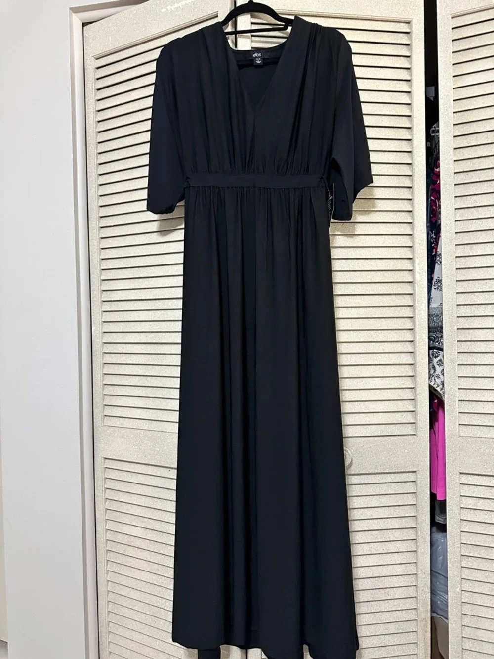 ellos Black V-Neck Puff Sleeve Maxi Dress - Picture 6 of 9